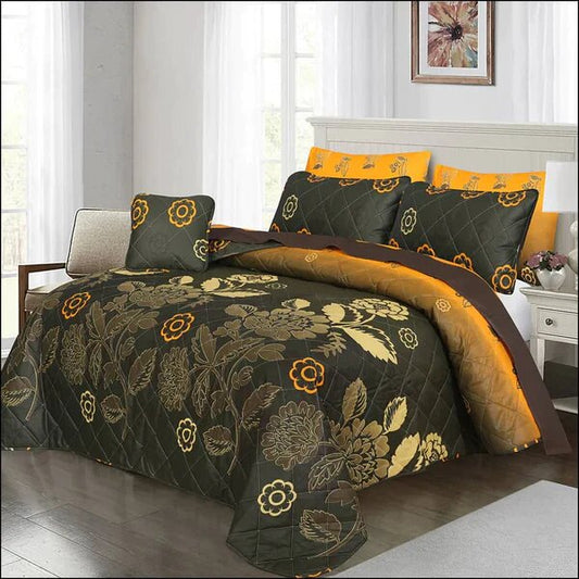 7 PCs Quilted Comforter Set - D-830