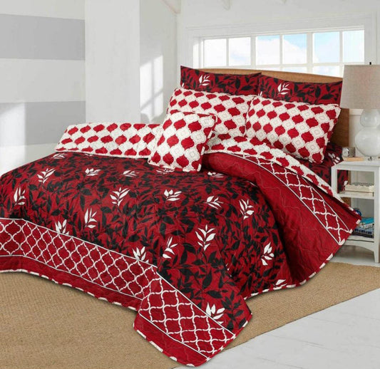 7 PCs Quilted Comforter Set - D-826