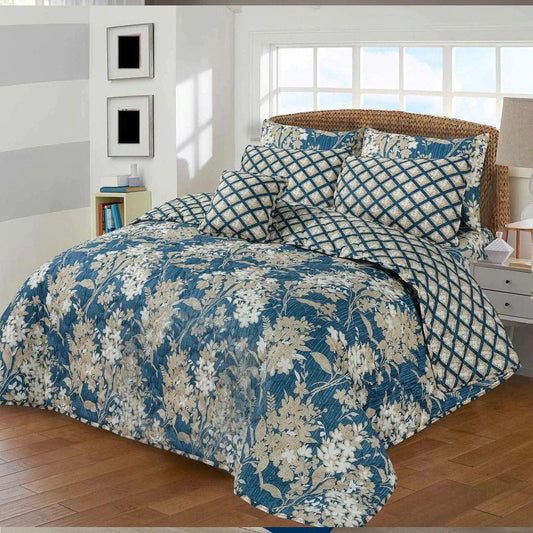 7 PCs Quilted Comforter Set - D-825